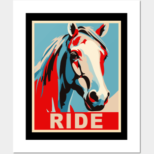 Funny Horse Equestrian Gifts Horseback Riding Posters and Art